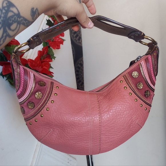 Y2K Coach Leather Small Hobo In Rose 10477 HTF💗🤎 - Picture 2 of 13